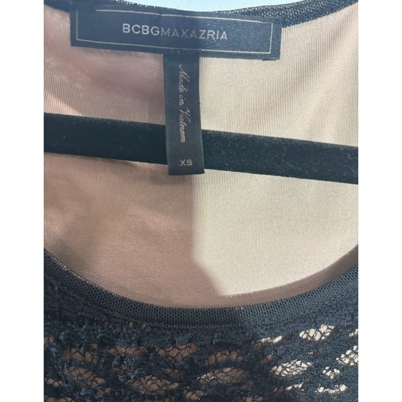 BCBGMAXAZRIA - Vivia Lace Cocktail Dress Size XS Black Preowned - Picture 3 of 3